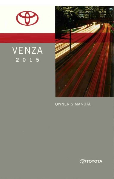2015 Toyota Venza Owner's Manual