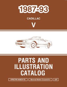 1987–1993 Cadillac Allante Parts Book