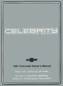 1987 Chevrolet Celebrity Owner's Manual