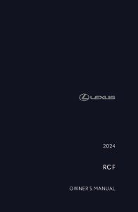 2024 Lexus RC F Owner's Manual