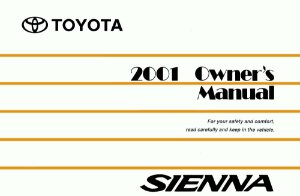 2001 Toyota Sienna Owner's Manual