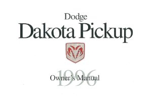 1996 Dodge Dakota Owner's Manual