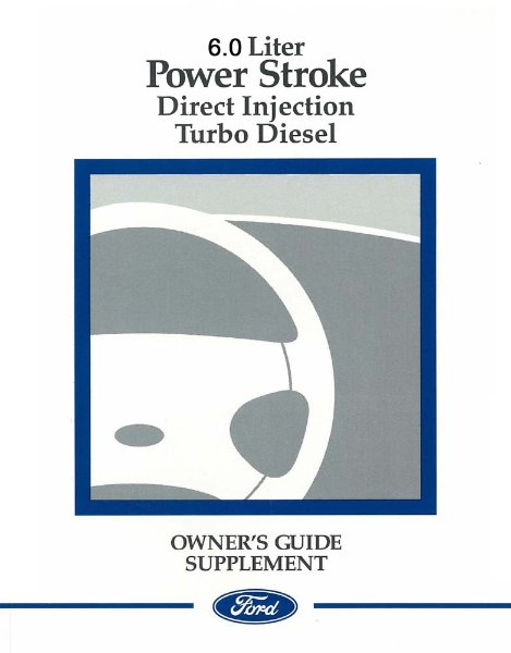 2003 Ford 6.0L Turbo Diesel Supplement ONLY Owner's Manual