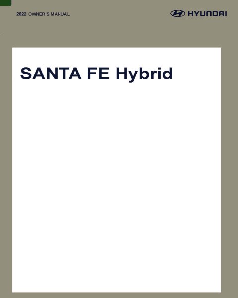2022 Hyundai Santa Fe Hybrid Owner's Manual