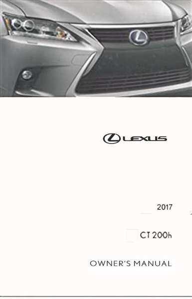 2017 Lexus CT 200H Owner's Manual