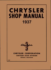 1937 Chrysler All Models Factory Shop Service Manual