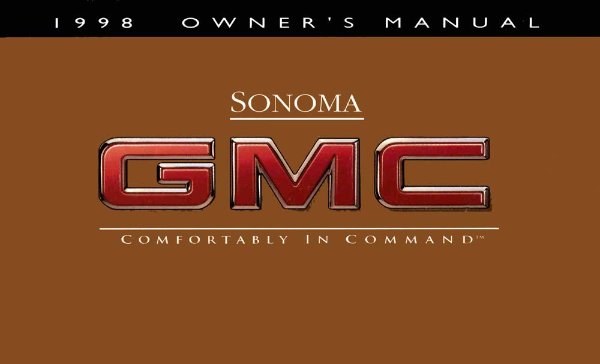 1998 GMC Sonoma Owner's Manual
