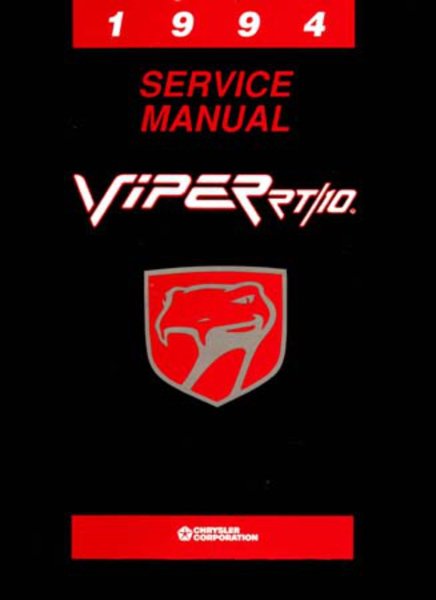 1994 Dodge Viper Factory Shop Service Manual