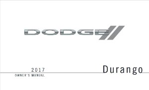 2017 Dodge Durango Owner's Manual