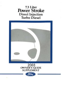 2003 Ford 7.3L Power Stroke Turbo Diesel Owner's Manual