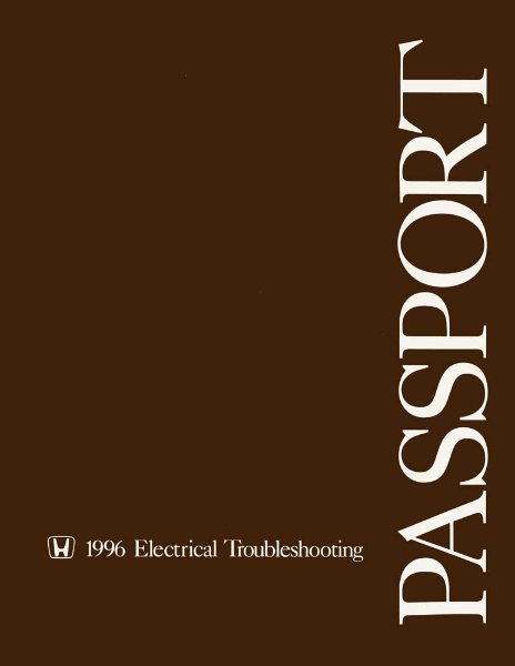 1996 Honda Passport Electrical Troubleshooting, ETM Wiring Diagrams Manual
