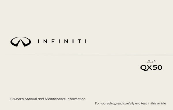 2024 Infiniti QX50 Owner's Manual