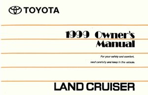 1999 Toyota Land Cruiser Owner's Manual