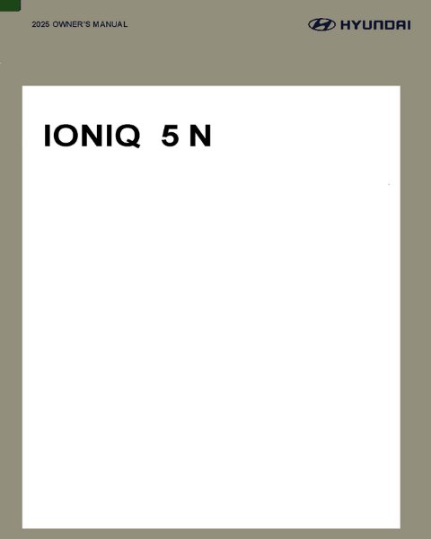 2025 Hyundai Ioniq 5N Owner's Manual