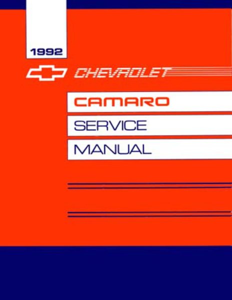 1992 Chevrolet Camaro Factory Shop Service Manual