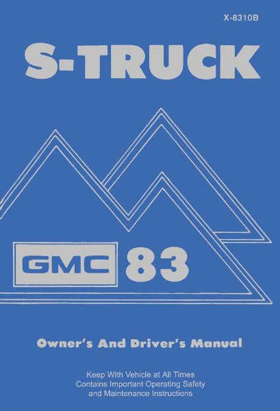 1983 GMC S-15 Jimmy & Pickup Owner's Manual