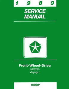 1989 Dodge Truck Caravan, Voyager Factory Shop Service Manual