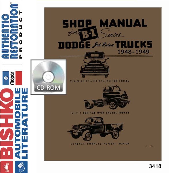 1948–1949 Dodge Truck All Models Factory Shop Service Manual