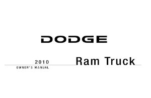 2010 Dodge Ram Truck (no diesel) Owner's Manual