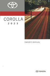 2023 Toyota COROLLA Owner's Manual