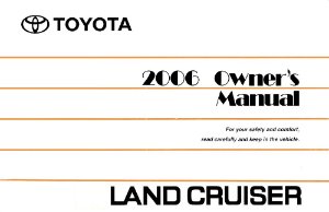 2006 Toyota Land Cruiser Owner's Manual
