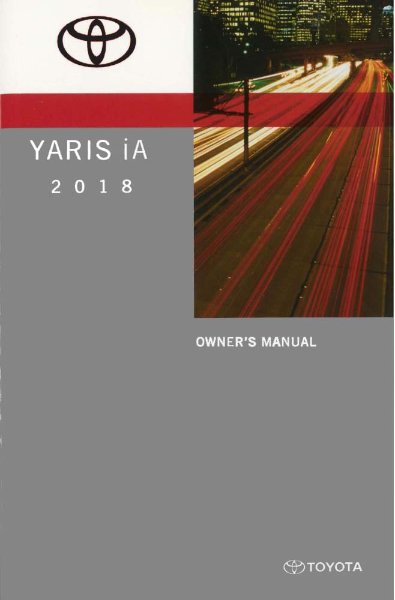2018 Toyota Yaris IA Owner's Manual