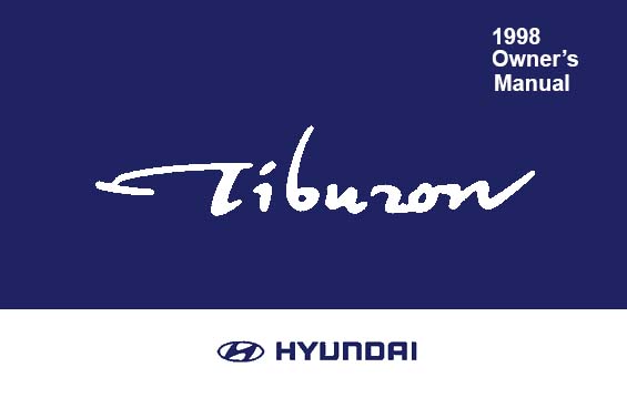 1998 Hyundai Tiburon Owner's Manual