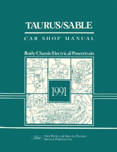 1991 Ford Taurus, Sable Factory Shop Service Manual