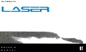 1991 Plymouth Laser Owner's Manual