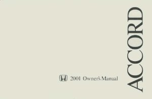 2001 Honda Accord Coupe Owners Manual User Guide