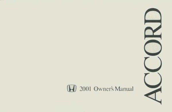 2001 Honda Accord Coupe Owners Manual User Guide