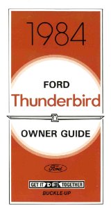 1984 Ford Thunderbird Owner's Manual