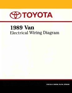 1989 Toyota Van Wiring Diagrams Manual
