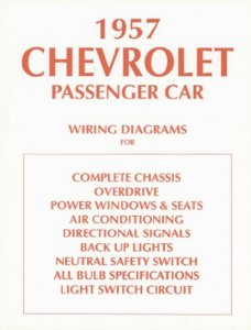 1957 Chevrolet NO CORVETTE Wiring Diagrams Manual