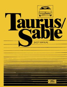 1986 Ford Taurus, Sable Factory Shop Service Manual
