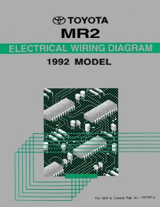 1992 Toyota MR-2 Wiring Diagrams Manual