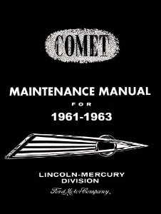 1961–1963 Mercury Comet Factory Shop Service Manual