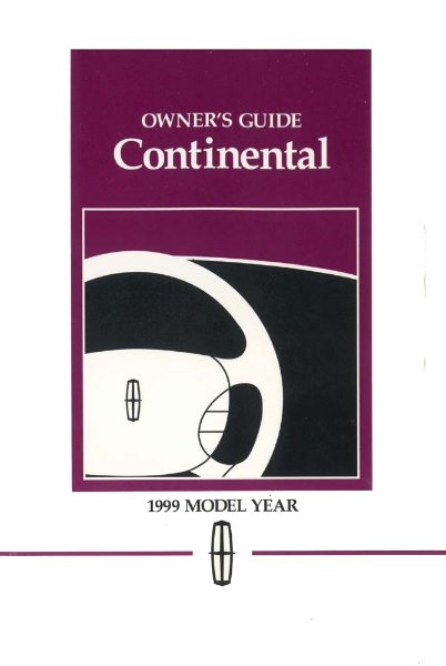 1999 Lincoln Continental Owner's Manual
