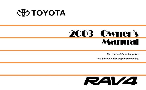 2003 Toyota RAV4 Owner's Manual