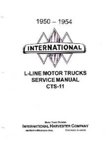 1950–1954 International L, R Series Factory Shop Service Manual