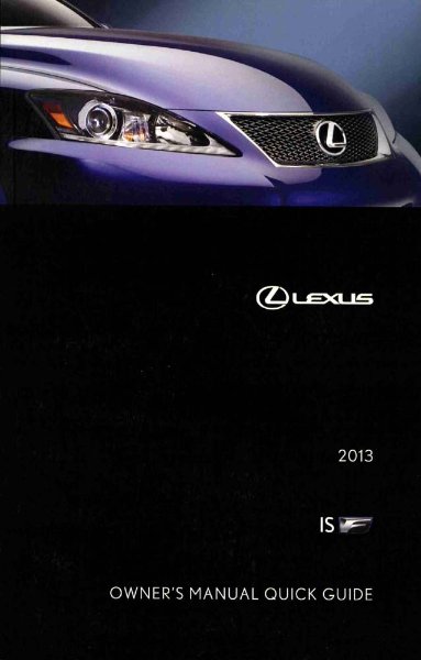 2013 Lexus ISF Owner's Manual