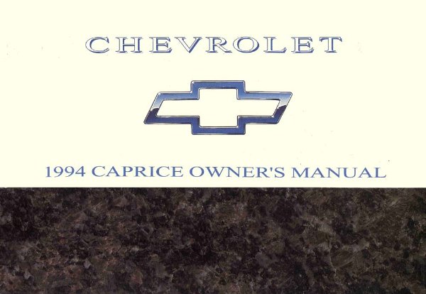 1994 Chevrolet Caprice Owner's Manual