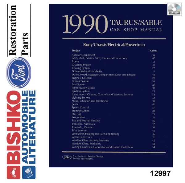 1990 Ford Taurus, Sable Factory Shop Service Manual