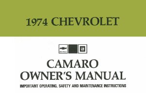 1974 Chevrolet Camaro Owner's Manual