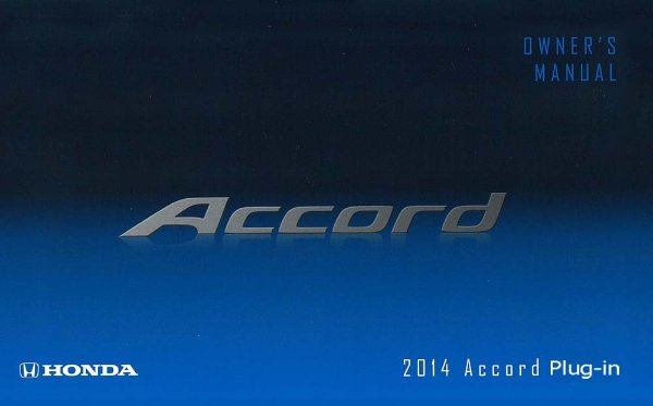 2014 Honda Accord Hybrid Plugin Owner's Manual