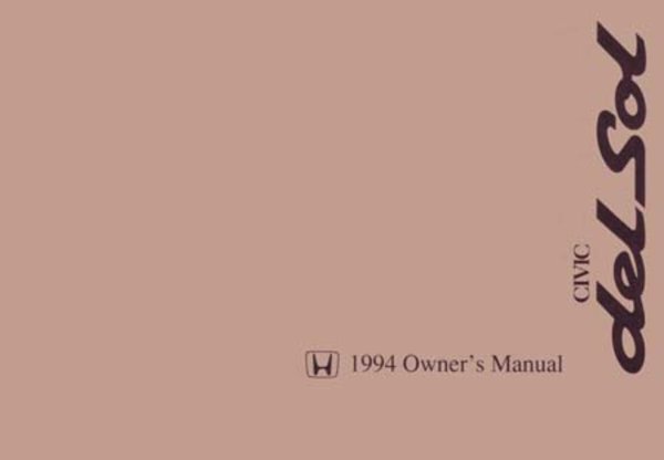 1994 Honda Del Sol Owner's Manual