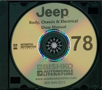 1978 JEEP Body, Chassis & Electrical Service Manual sample image