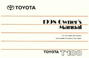 1998 Toyota T100 Owner's Manual