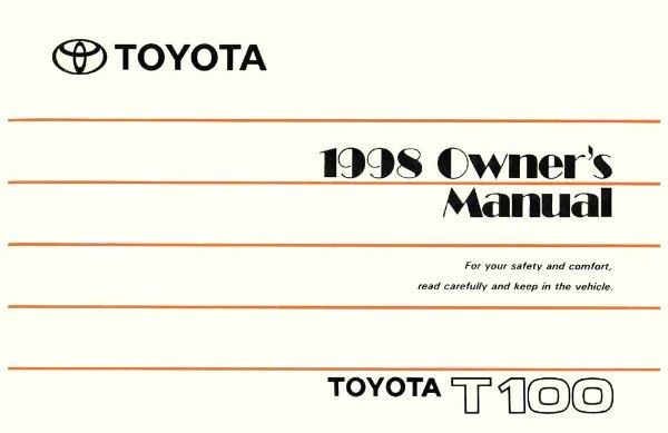 1998 Toyota T100 Owner's Manual