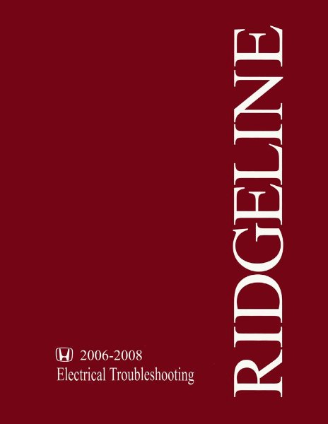 2006–2008 Honda Ridgeline Factory Shop Service Manual